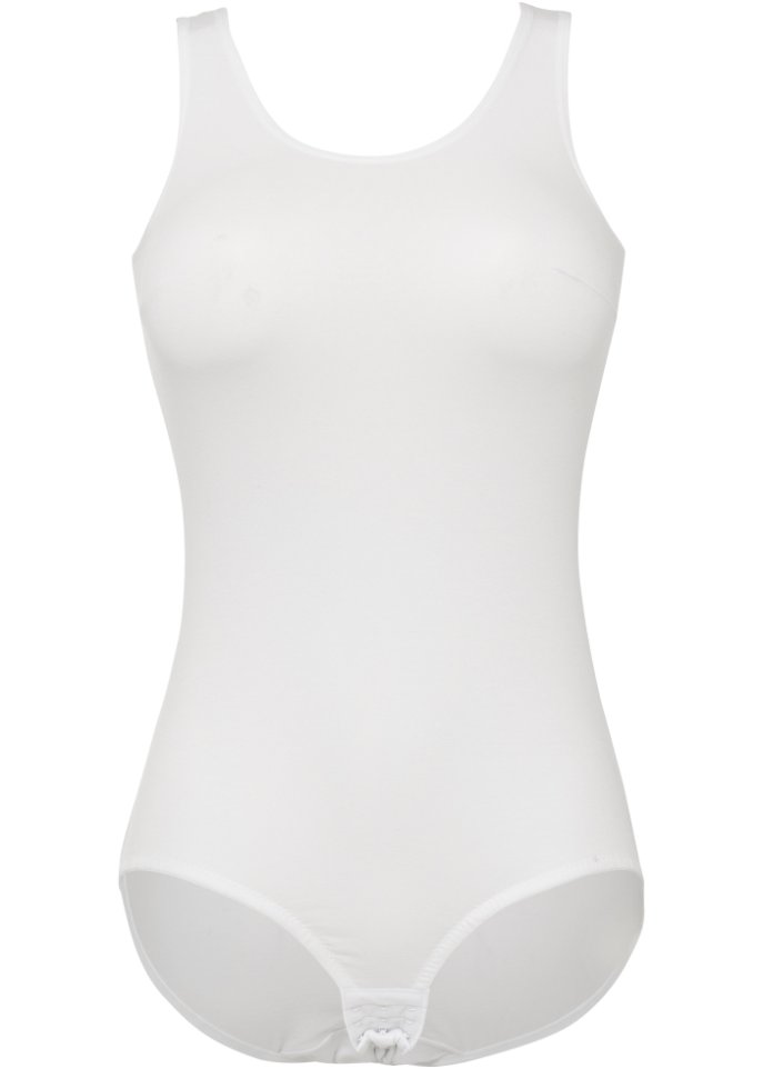 Body ohne Bügel mit Baumwolle in weiß von vorne - bpc bonprix collection
