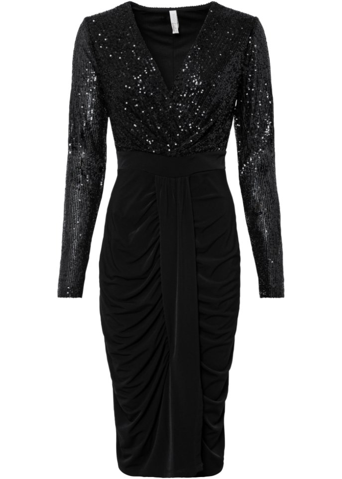 Kleid  in schwarz von vorne - BODYFLIRT boutique