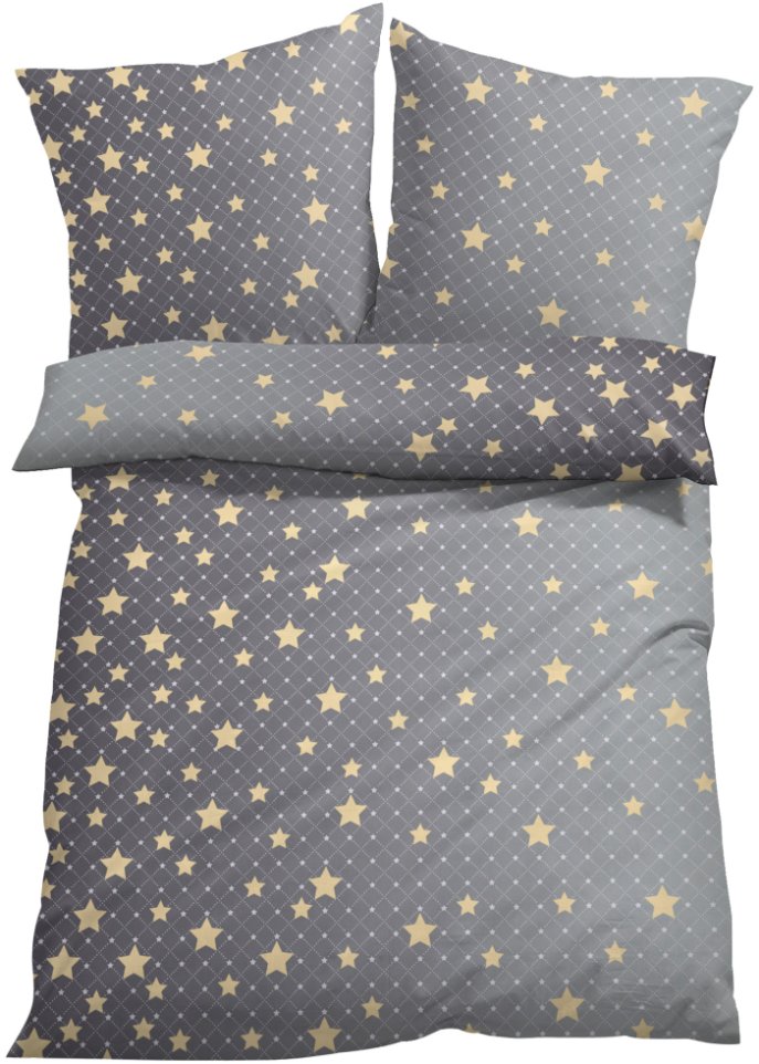 Bettwäsche mit Sternen in grau - bpc living bonprix collection