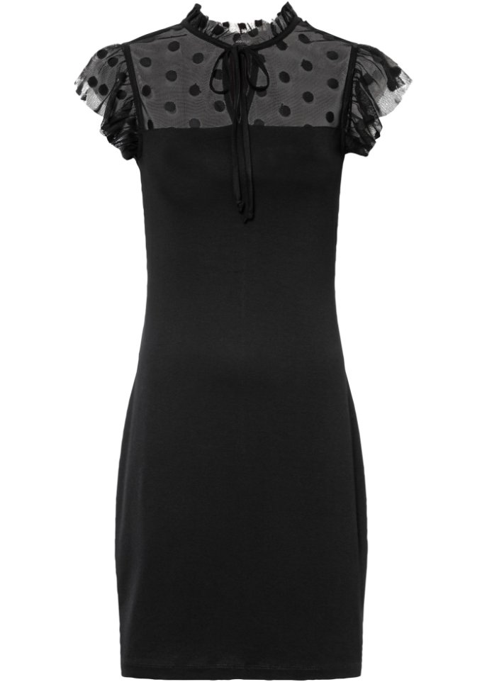 Kleid in schwarz von vorne - BODYFLIRT
