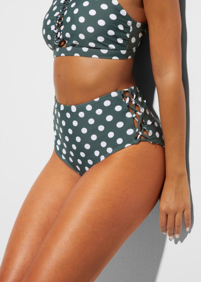haag Pelagisch blozen Hochgeschnittene Bikinihose mit seitlichen Details. - grün
