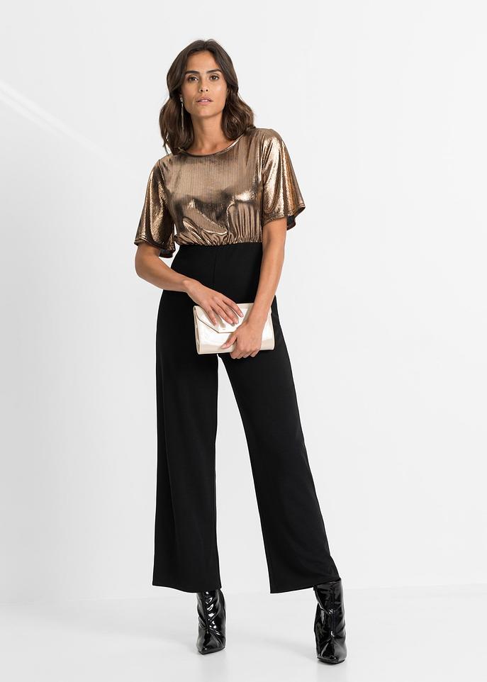 jumpsuit schwarz gold