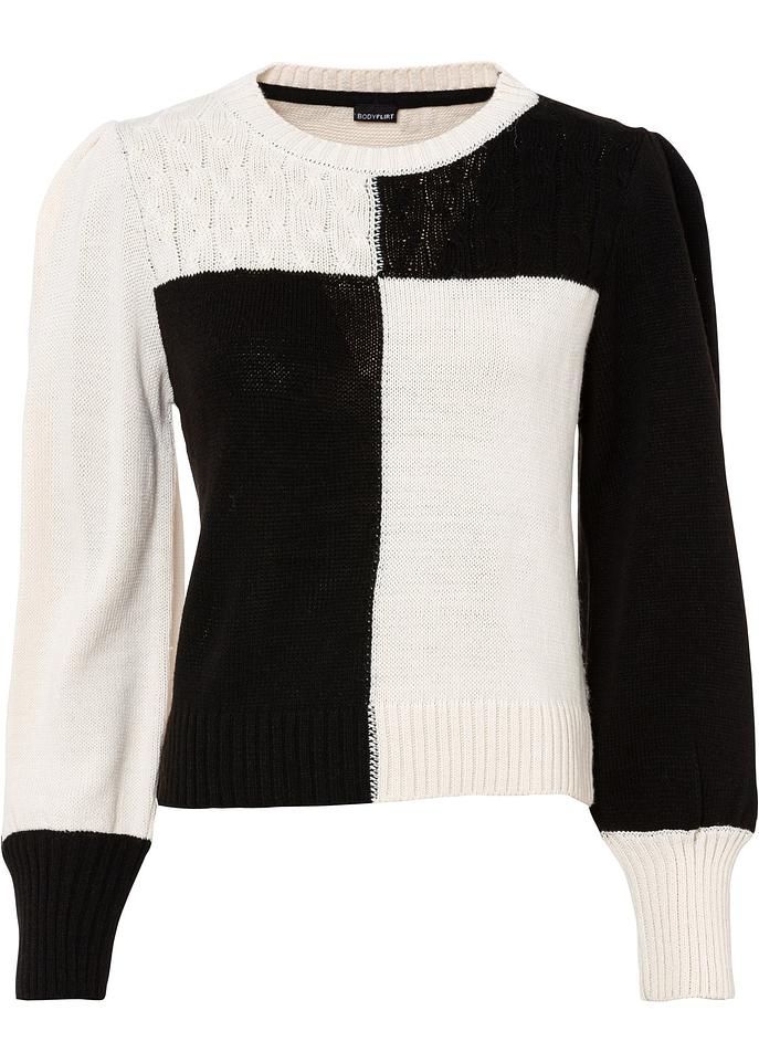 pullover mit ballon�rmeln schwarz