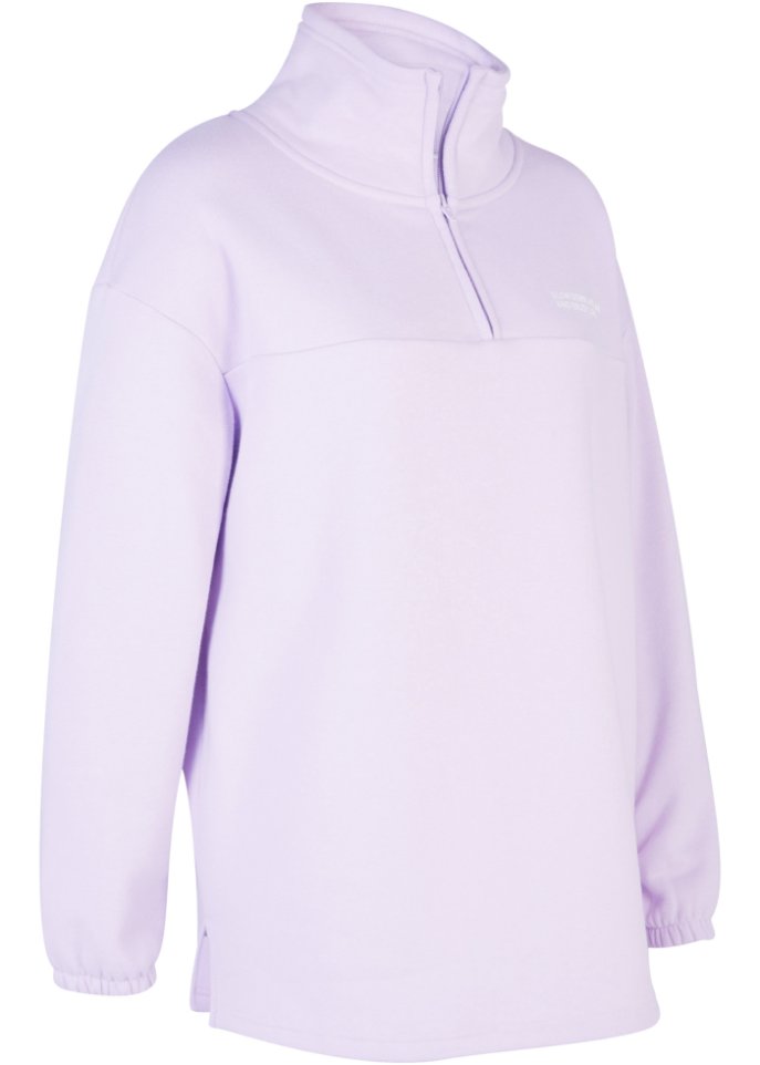 Super Soft Sweatshirt mit Turtle Neck in lila von vorne - bpc bonprix collection