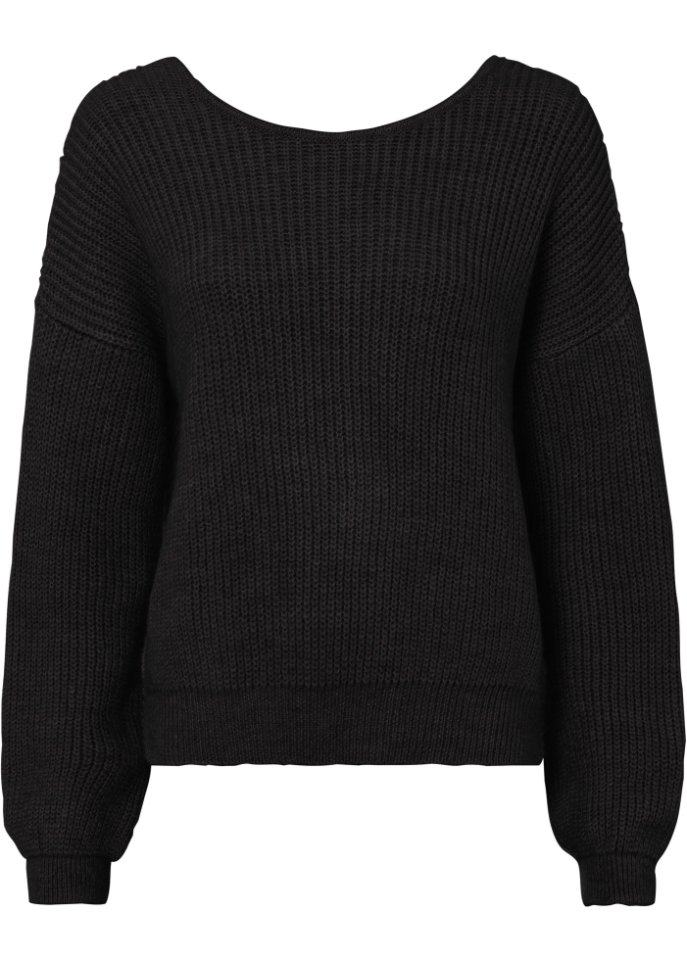 Pullover  in schwarz von vorne - BODYFLIRT
