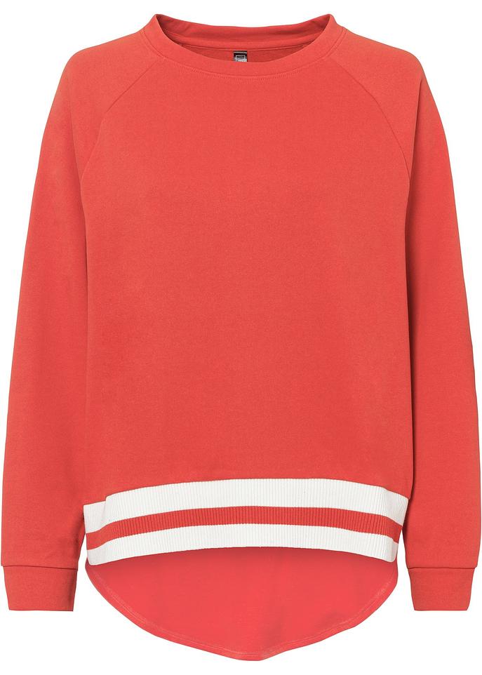 Sweatshirt in rot von vorne - RAINBOW