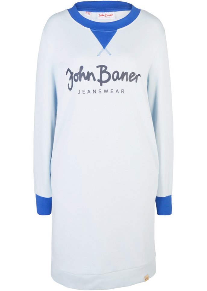 Sweatkleid in blau von vorne - John Baner JEANSWEAR