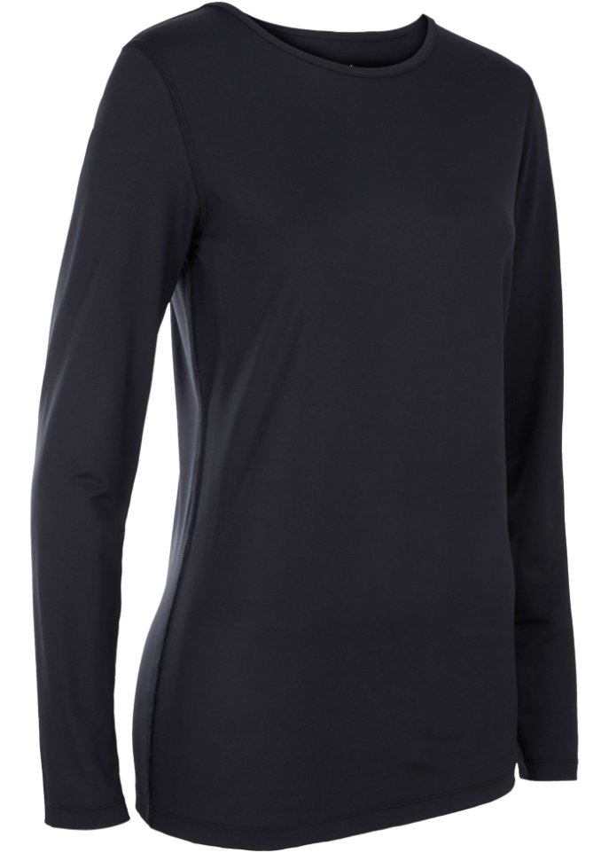 Sport Longshirt  in schwarz von vorne - bpc bonprix collection