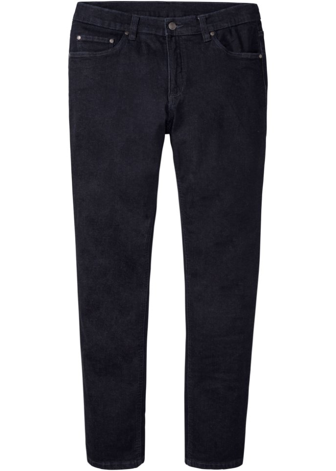 Slim Fit Stretch-Jeans Straight in blau von vorne - bpc selection