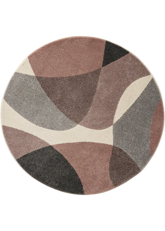 Runder Teppich mit geometrischen Formen in rosa - bpc living bonprix collection