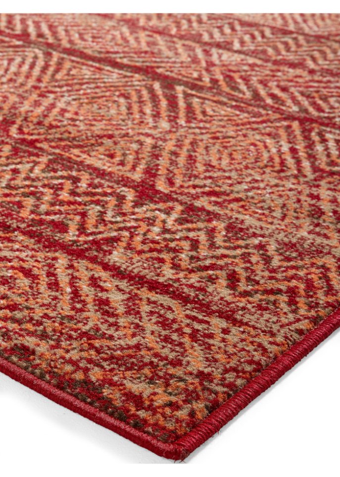 Gemütlicher Teppich in warmen Farben und strapazierfähiger Qualität