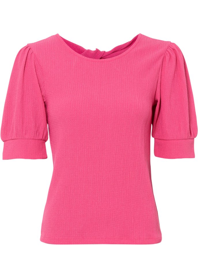 Shirt mit Rückendetail in pink von vorne - BODYFLIRT