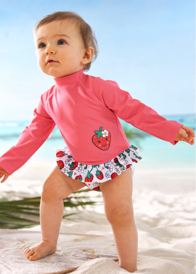 Baby Mädchen niedlichen Sonnenschutz Badeanzug Langarm Kleinkind Kind Bade  bekleidung Baby Cartoon Surf anzug Badeanzug ein Stück - AliExpress