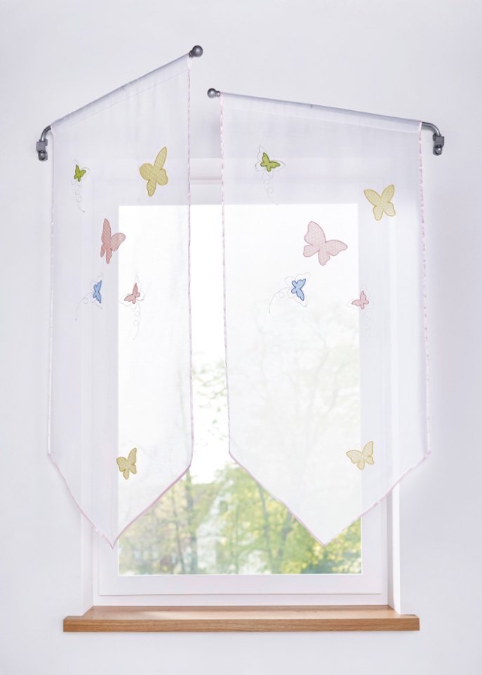 Panneaux mit Schmetterlingen (1er Pack) in weiß - bpc living bonprix collection