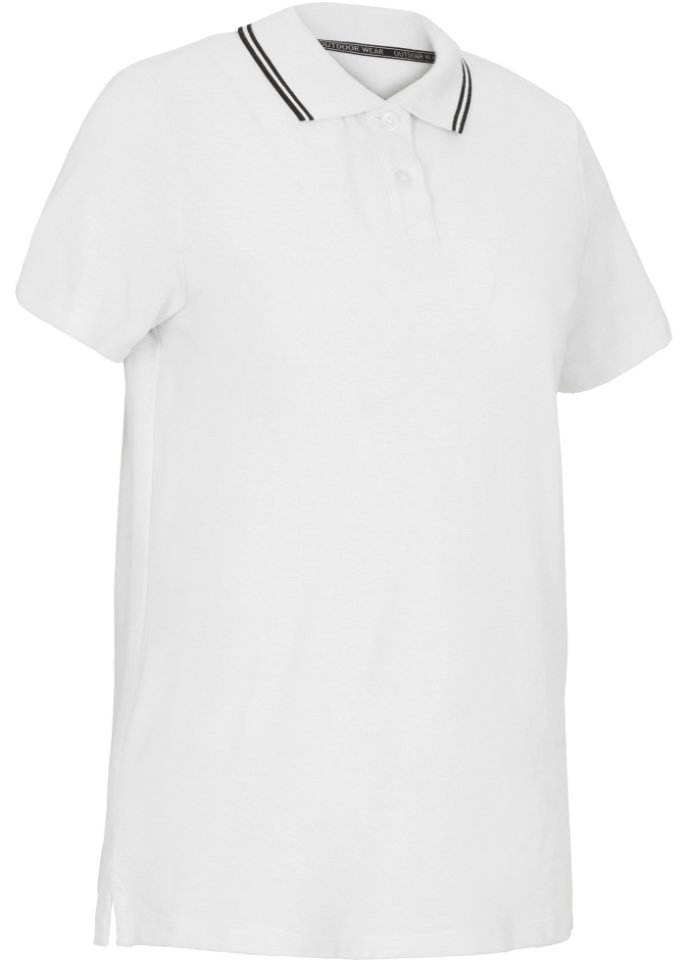 Funktions-Shirt mit Polokragen in weiß von vorne - bpc bonprix collection