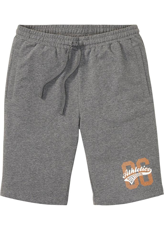 Sweat-Bermuda in grau von vorne - bpc bonprix collection