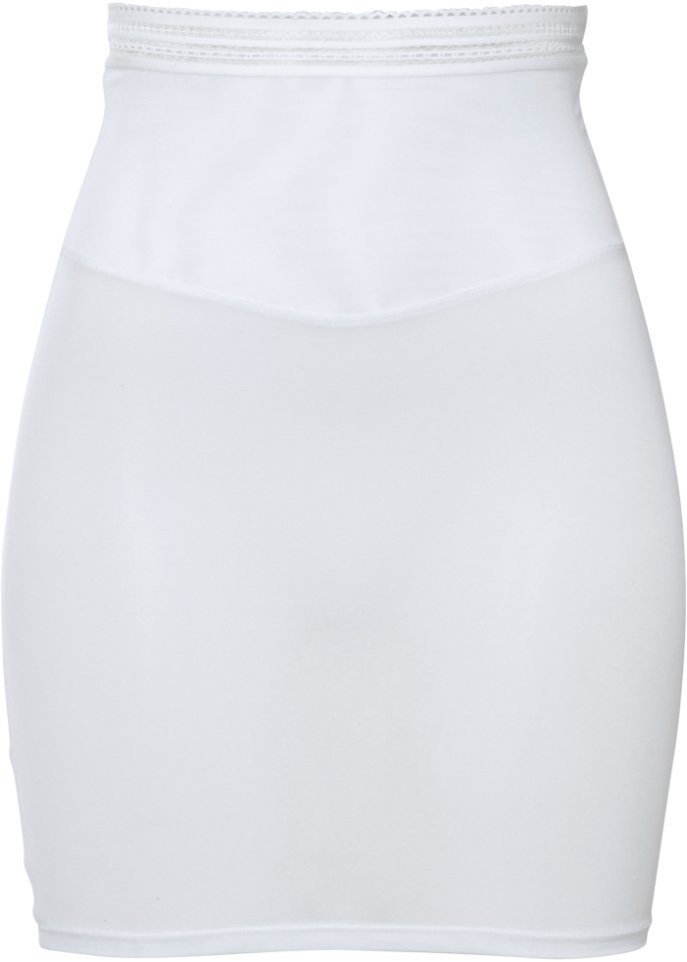Shape Unterrock mit mittlerer Formkraft in weiß von vorne - bpc bonprix collection - Nice Size
