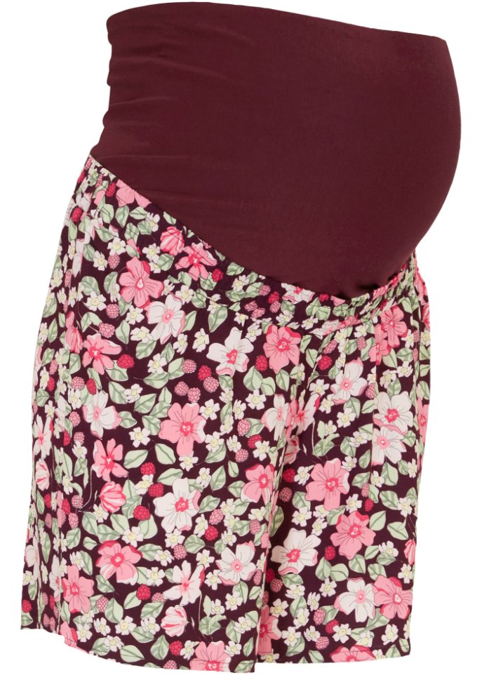 Umstands-Shorts aus nachhaltiger Viskose (2er Pack) in rosa von vorne - bpc bonprix collection