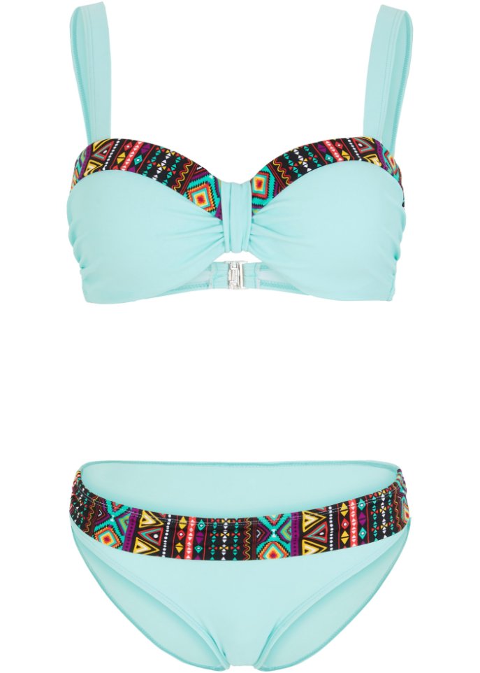 Bügel Bikini (2-tlg. Set) in blau von vorne - bpc selection