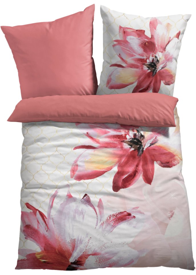 Wendebettwäsche mit Blumen Design in rosa - bpc living bonprix collection