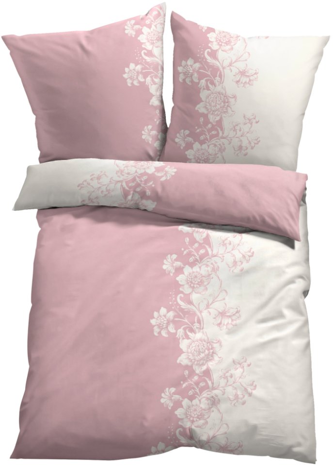 Bettwäsche mit floralem Design in rosa - bpc living bonprix collection
