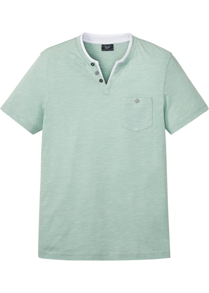 2 in 1 Shirt, Kurzarm in grün von vorne - bpc bonprix collection