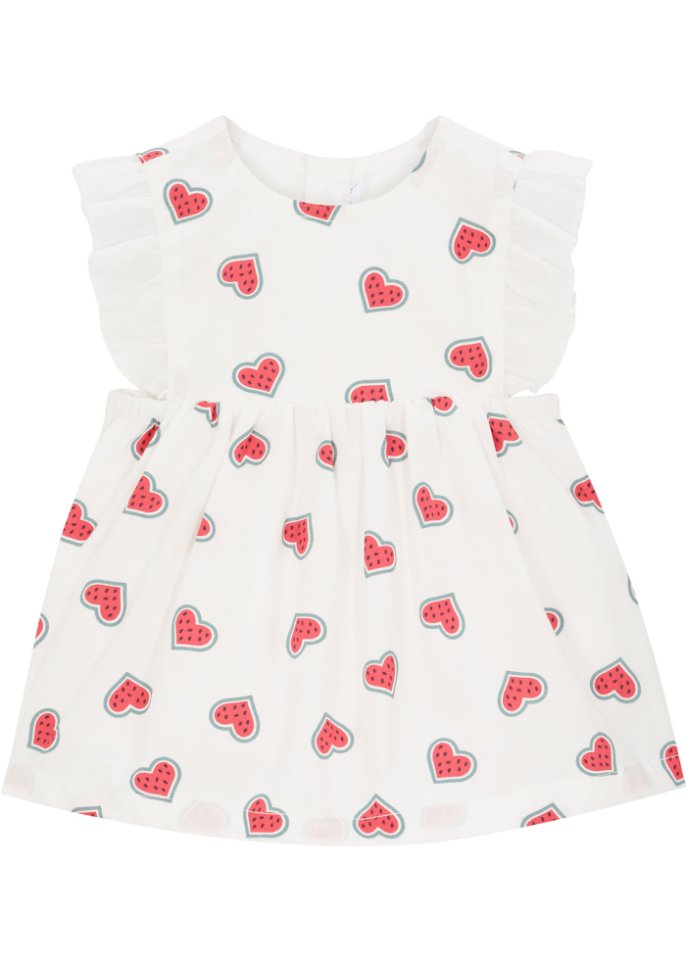 Baby Kleid in weiß von vorne - bpc bonprix collection