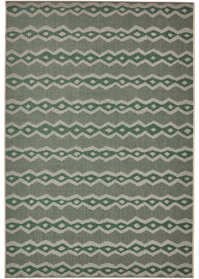 In- und Outdoor Teppich mit Streifen in grün - bpc living bonprix collection