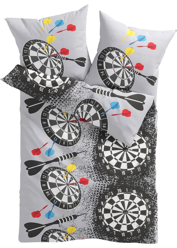 Bettwäsche mit Dart Design in grau - bpc living bonprix collection