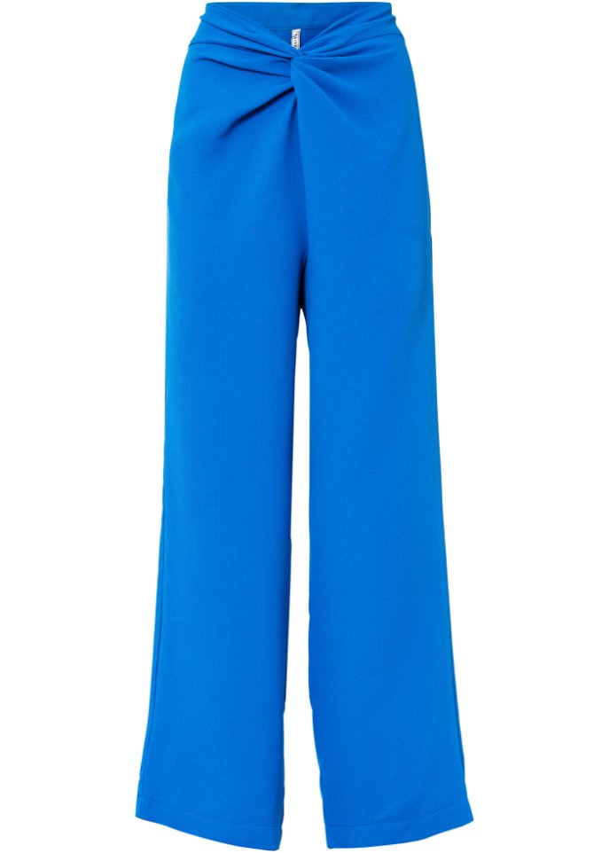 Hose mit Knotendetail in blau von vorne - RAINBOW