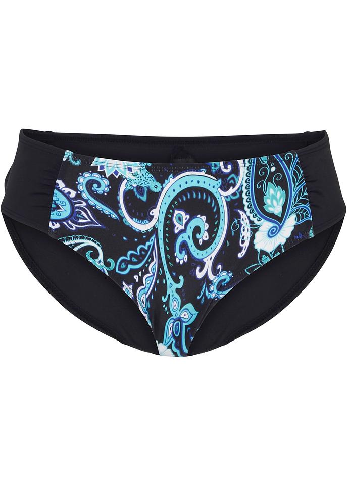 Bikinihose aus recyceltem Polyamid in schwarz von vorne - bpc selection
