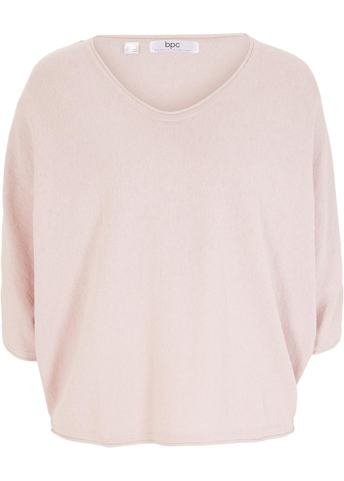 leichter Pullover mit Kimonoärmel in lila von vorne - bpc bonprix collection