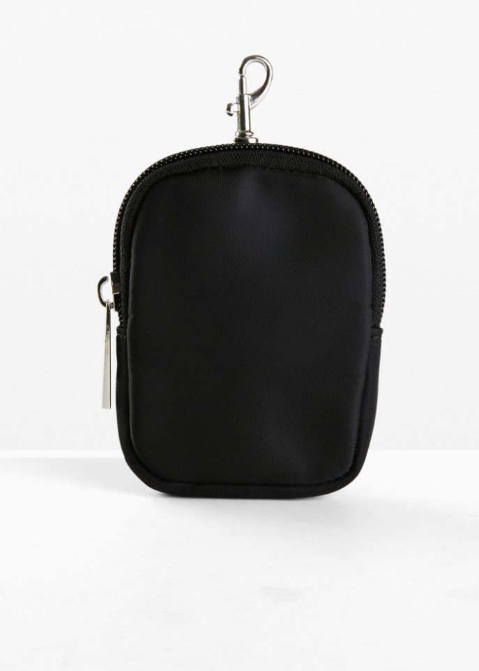 Anhänger Mini Tasche in schwarz von vorne - bpc bonprix collection