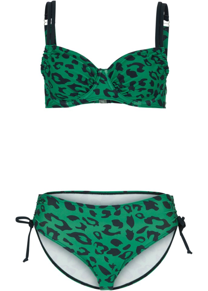 Bügel Bikini (2-tlg.Set) in grün von vorne - bpc bonprix collection