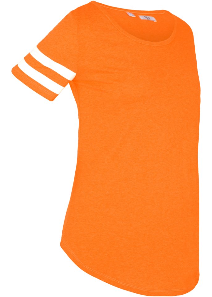 Sport-T-Shirt, kurzarm in orange von der Seite - bpc bonprix collection