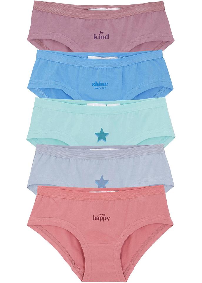 Mädchen (5er Pack) in blau von vorne - bpc bonprix collection