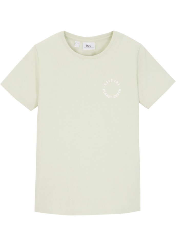 Kinder T-Shirt mit Bio Baumwolle in grün von vorne - bpc bonprix collection