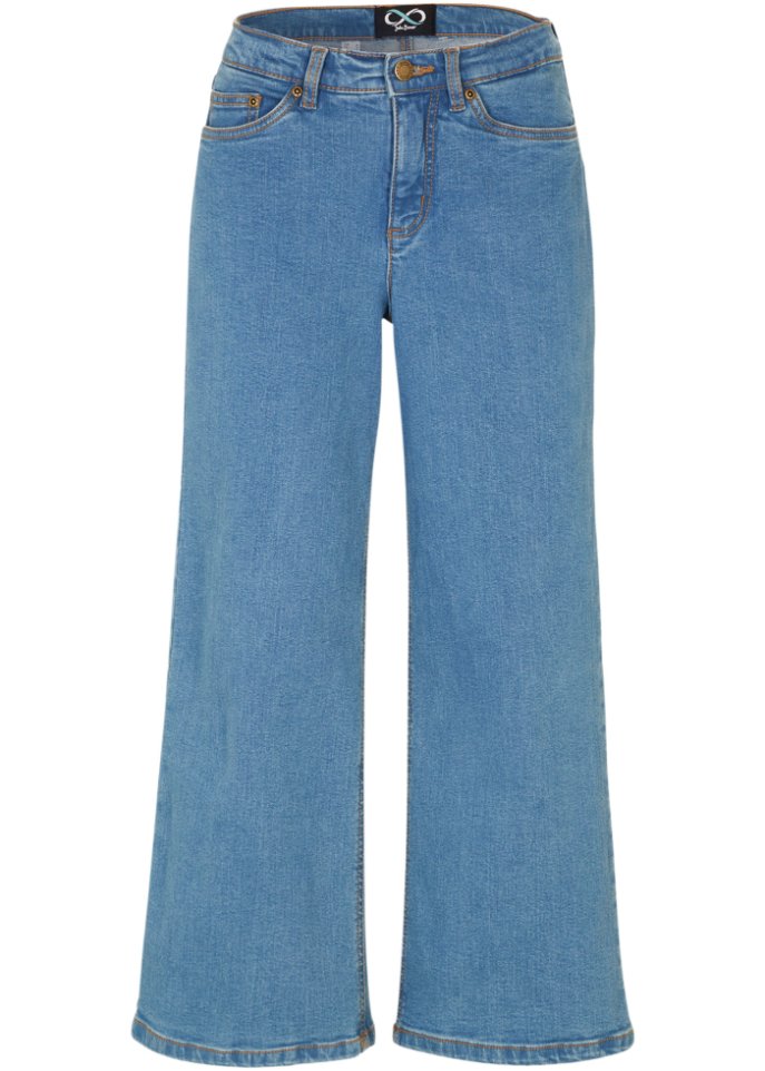 Essential 7/8-Jeans, Wide in blau von vorne - John Baner JEANSWEAR