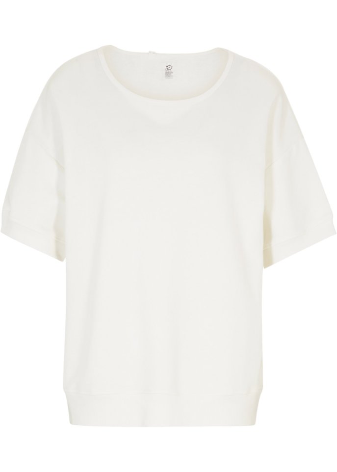 Sweatshirt aus Biobaumwolle, 1/2 Arm in weiß von vorne - bpc bonprix collection