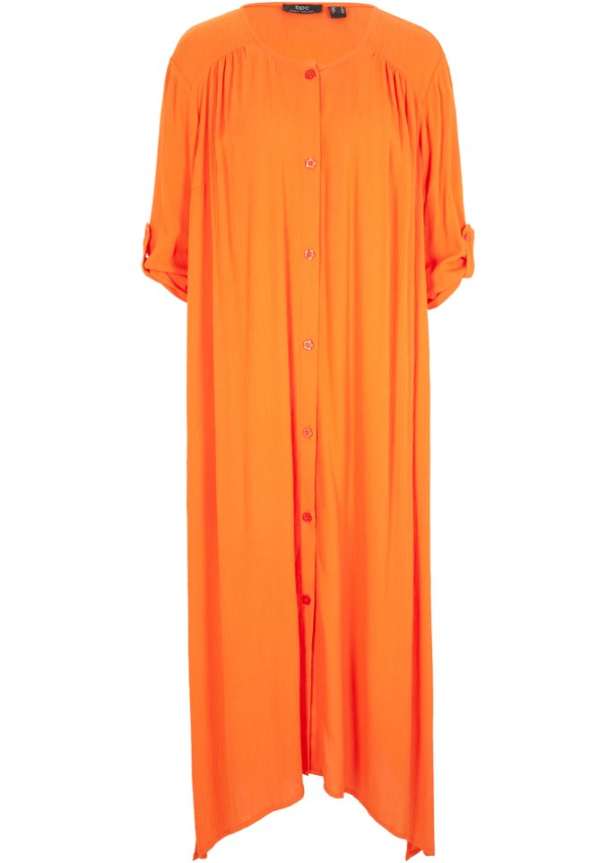 weites Kaftan-Kleid in orange von vorne - bpc bonprix collection