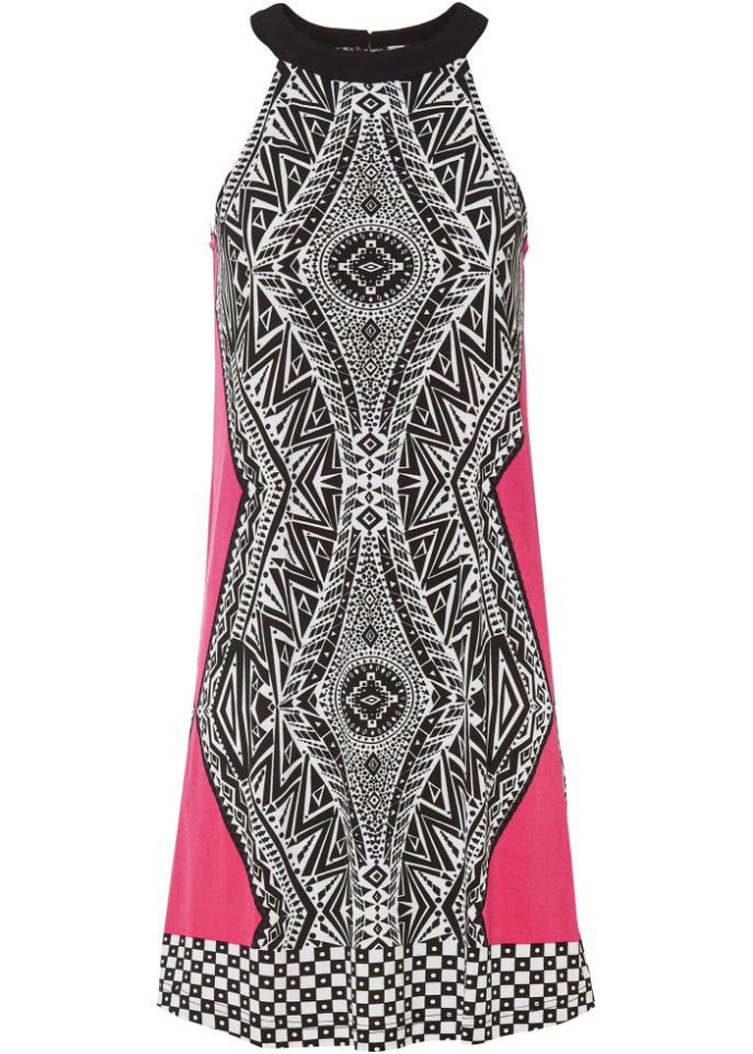 Neckholder-Kleid in pink von vorne - BODYFLIRT boutique