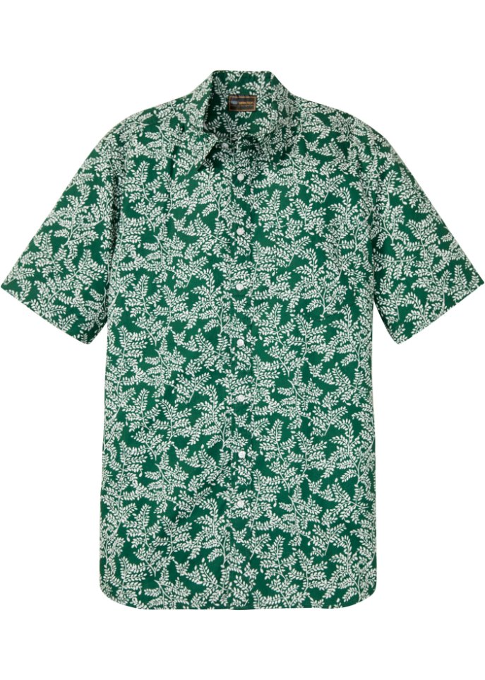 Kurzarmhemd in grün von vorne - bpc selection