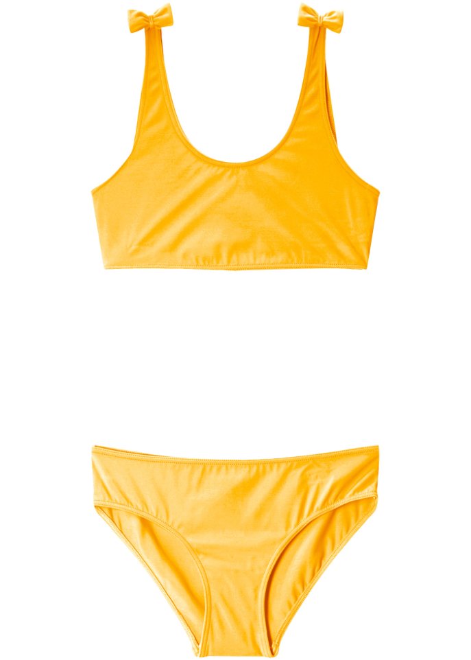Mädchen Bikini (2-tlg.Set) in gelb von vorne - bpc bonprix collection