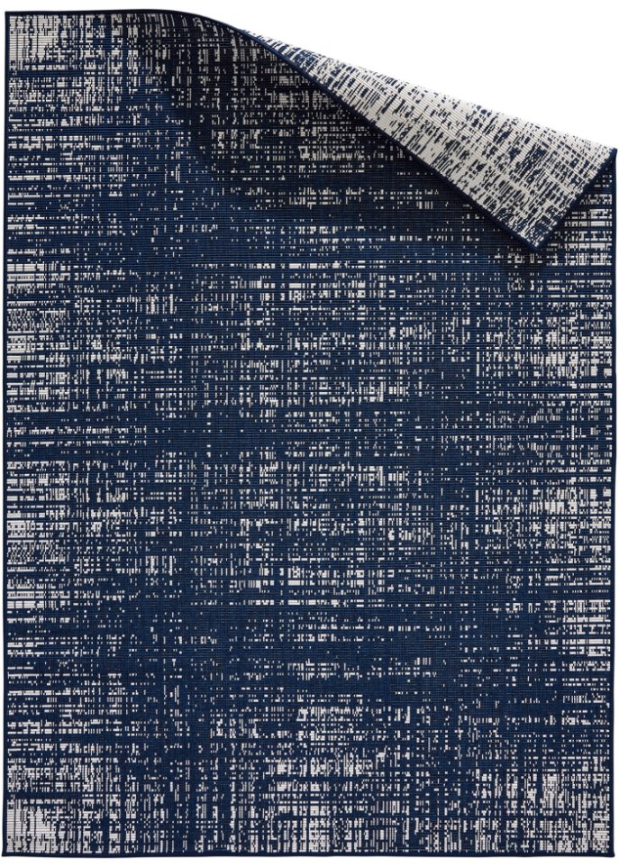 In- und Outdoor Teppich mit Rautenmuster in blau - bpc living bonprix collection