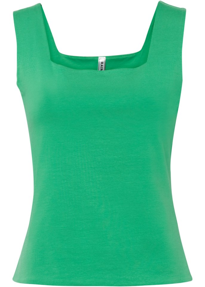 Shirt aus Bio-Baumwolle in grün von vorne - RAINBOW