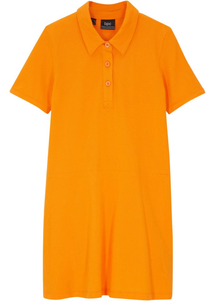 Mädchen Polo-Kleid in orange von vorne - bpc bonprix collection