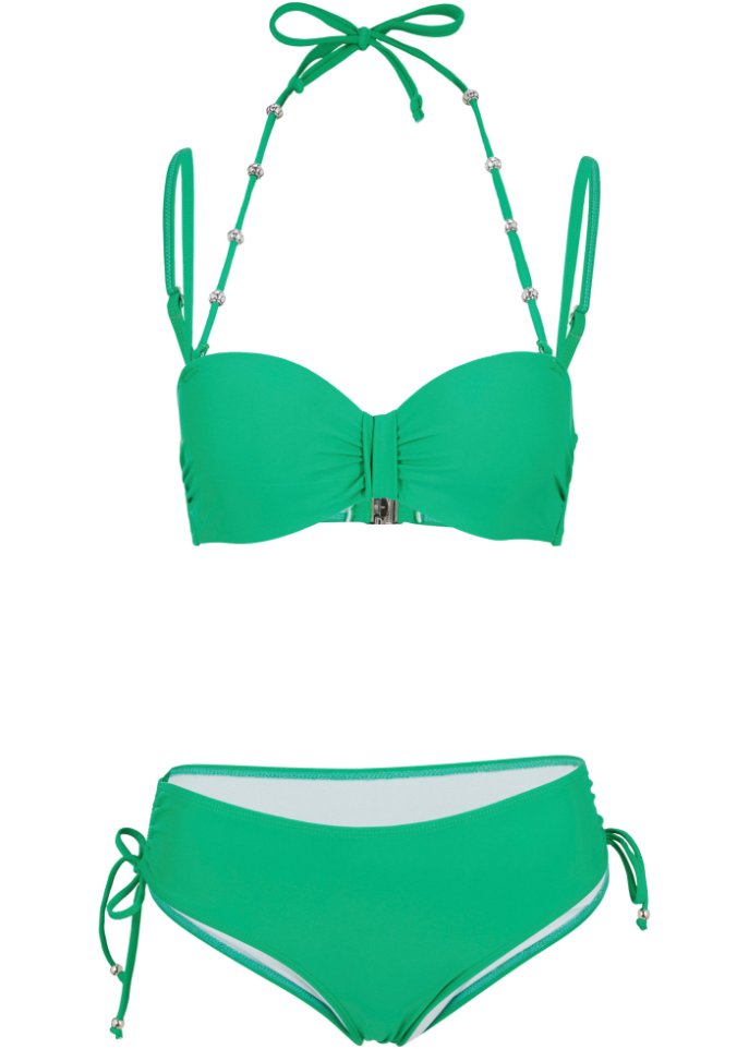 Bügel Bikini (2-tlg. Set) in grün von vorne - bpc bonprix collection