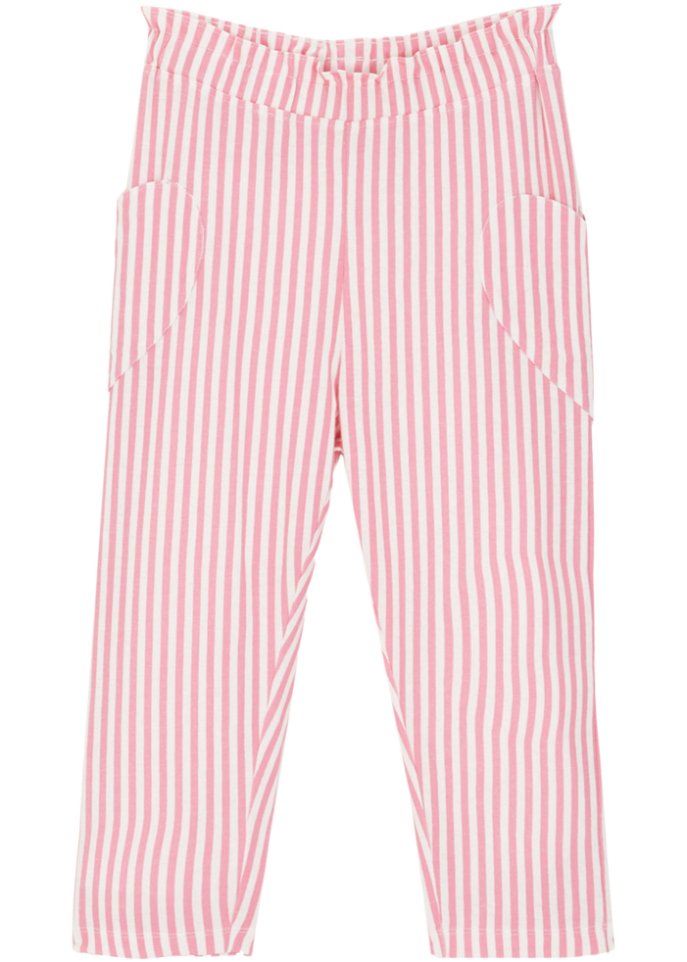 Mädchen Jersey-Sommerhose  in pink von vorne - bpc bonprix collection