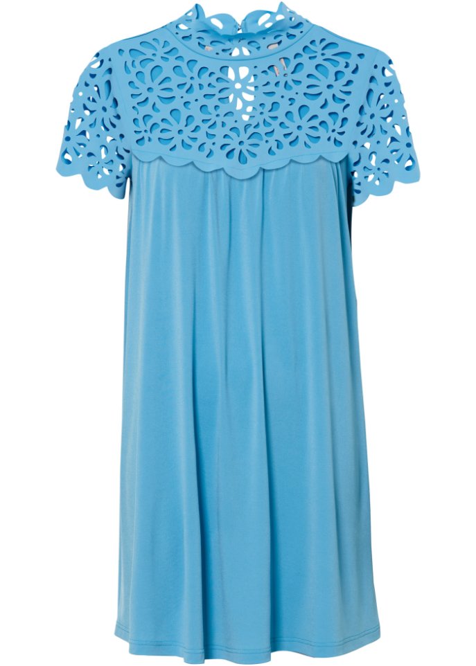 Kleid mit Cut-Outs in blau von vorne - BODYFLIRT boutique