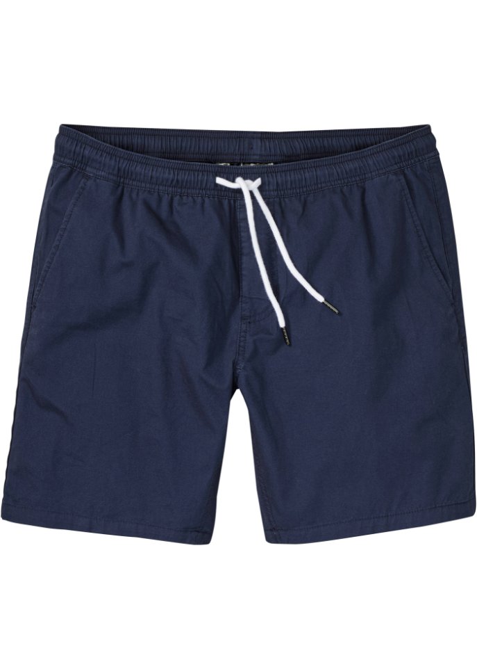 Leichte Schlupf-Long-Shorts, Loose Fit in blau von vorne - RAINBOW